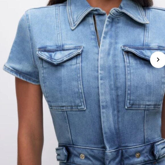 GOOD AMERICAN FIT FOR SUCCESS JEAN JUMPSUIT SIZE M - Picture 7 of 7